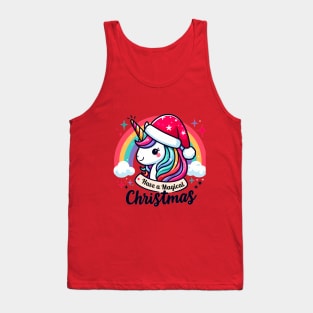 Cute Unicorn Christmas T-shirt Tank Top